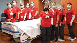 Students from Florida Southern College learn about nursing and patient care twice a week at Bartow Regional Medical Center, where they shadow hospital staff and assist patients under the guidance of program instructors.